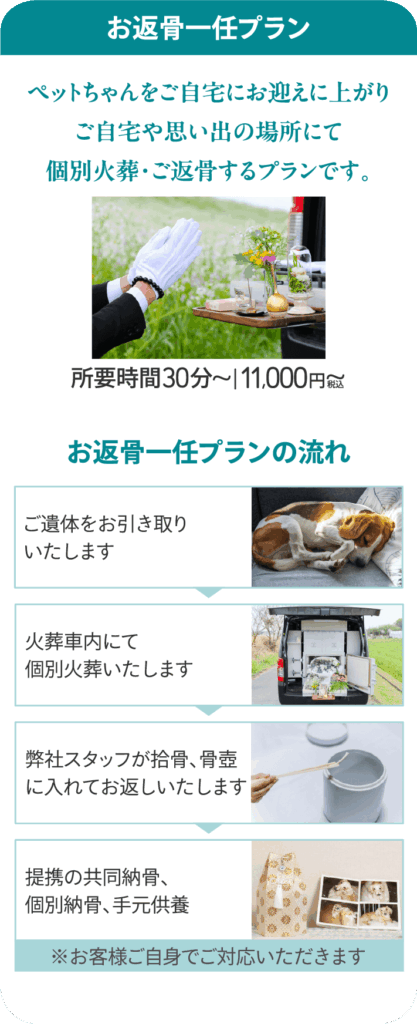 お返骨一任プラン