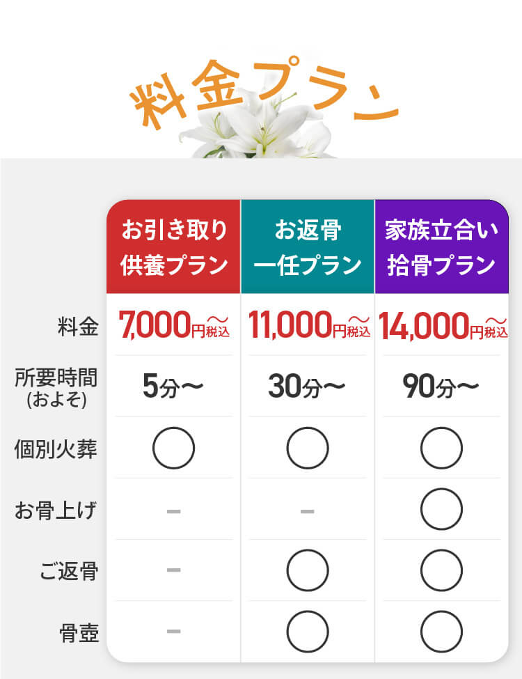 料金表